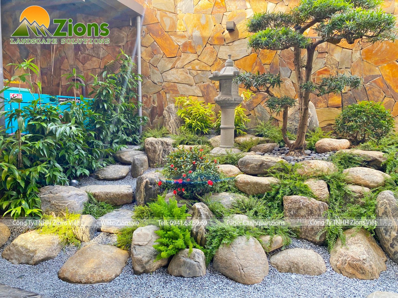 Yếu tố đá sân vườn mang giá trị quan trọng trong thiết kế sân vườn